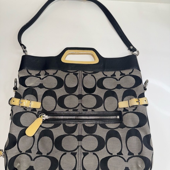 Coach Monogram Black and Grey Tote Bag - Picture 2 of 14